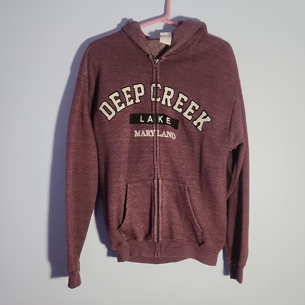 Deep Creek Lake Maryland Hoodie, Purple Sz Lg